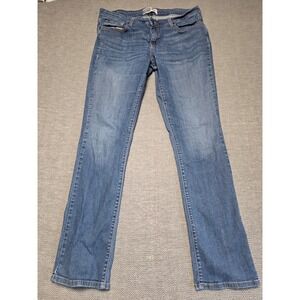 Signature by Levi Strauss Co Mid Rise Straight Leg Jeans Blue‎ Wash Women 16 L C